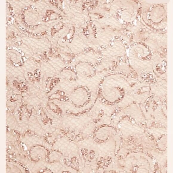 Ivanka Trump Metallic Lace Color Block Sheath‎ Dress Peach Blossom Size 10 - Picture 4 of 15